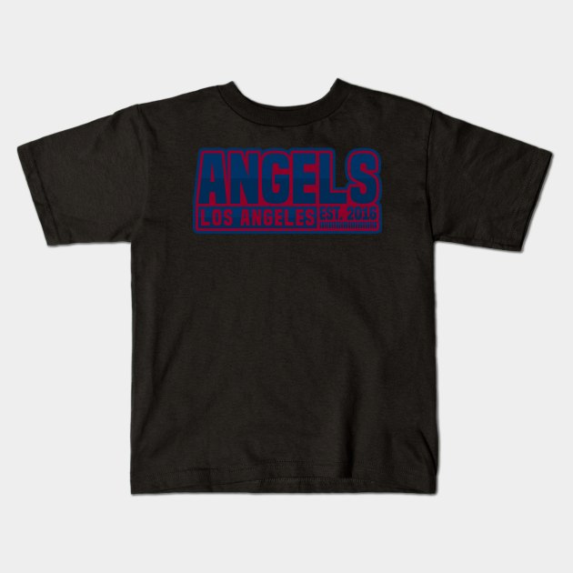 Los Angeles Angels 01 Kids T-Shirt by yasminkul